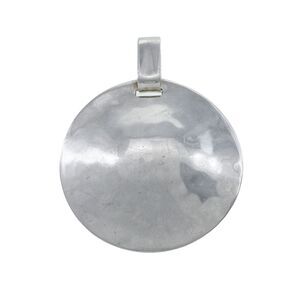 Vintage RLM Studios Sterling Silver 925 "One World" Round Pendant
